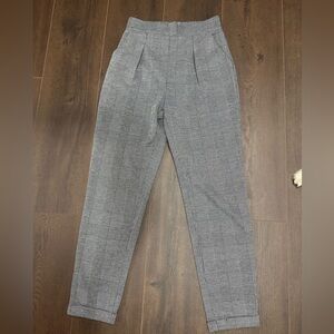Plaid ankle pants